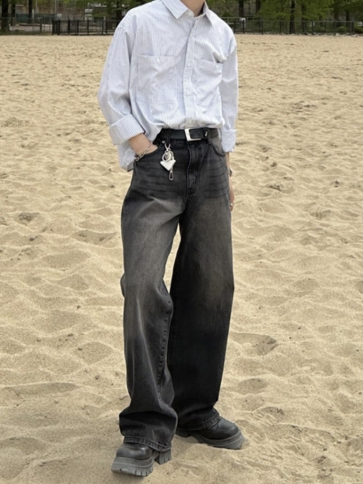 デニム・ジーパン TC Vintage Washing Cargo Denim Pants (254/3color) Thug Club - 【25AW】TC レザー ウォッシング デニム パンツ