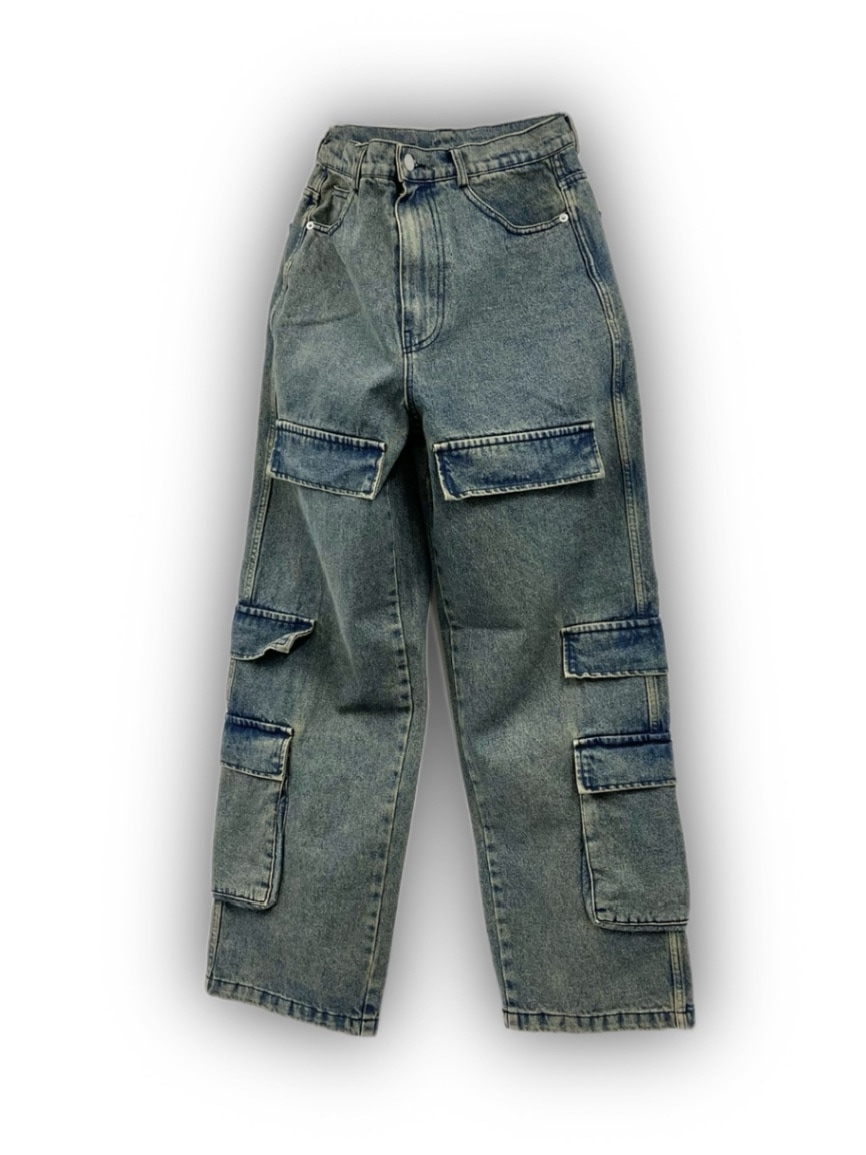 受注制【XU DOG】pocket denim pants (2color)