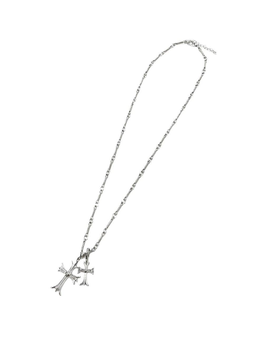 受注制【Never mind the XU】double cross necklace / 【ネバー
