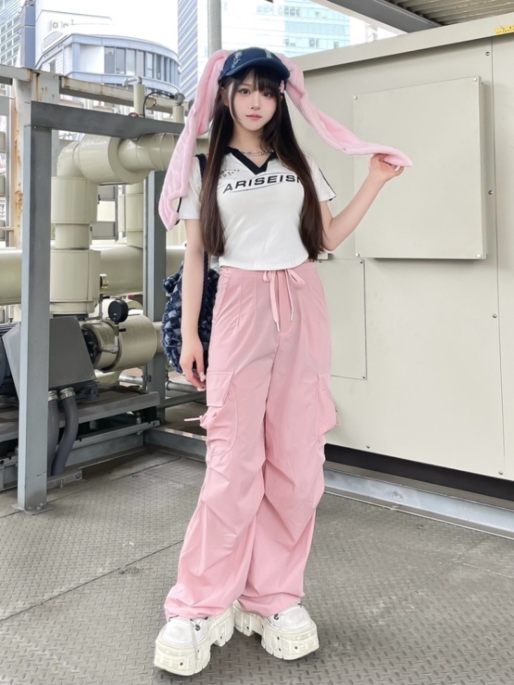 受注制【Never mind the XU】string cargo pants 2 (3color)