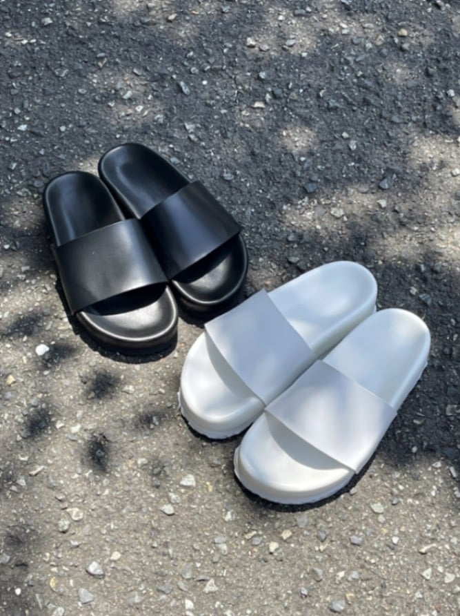 受注制【Chikashitsu +】volume sole leather sandal (2color)