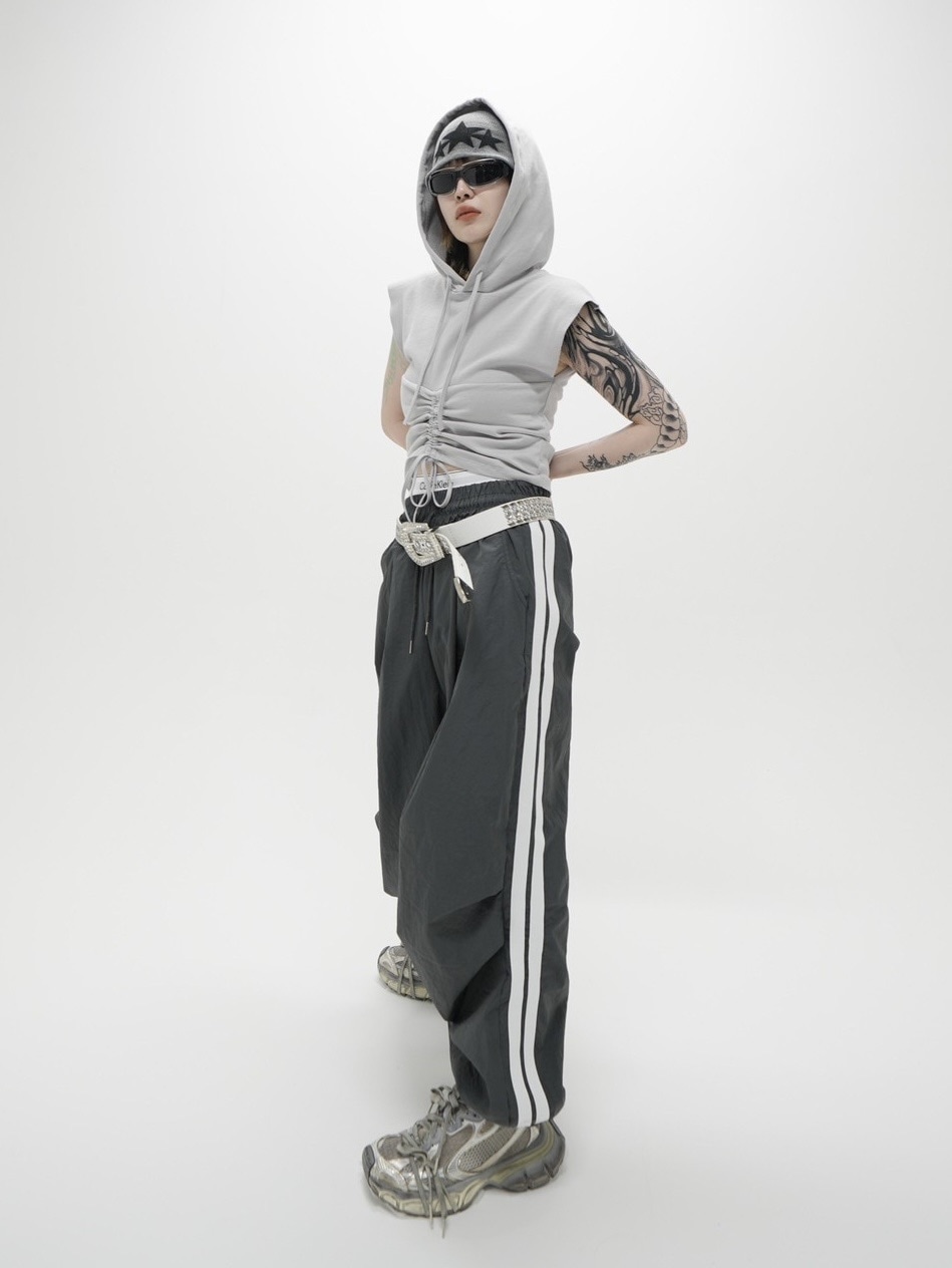 受注制【Never mind the XU】nylon track pants (2color)