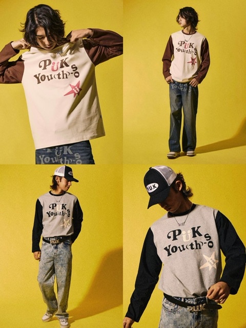 【P.U.K】Youth Soul Printing Should Be Inserted Ls Tee