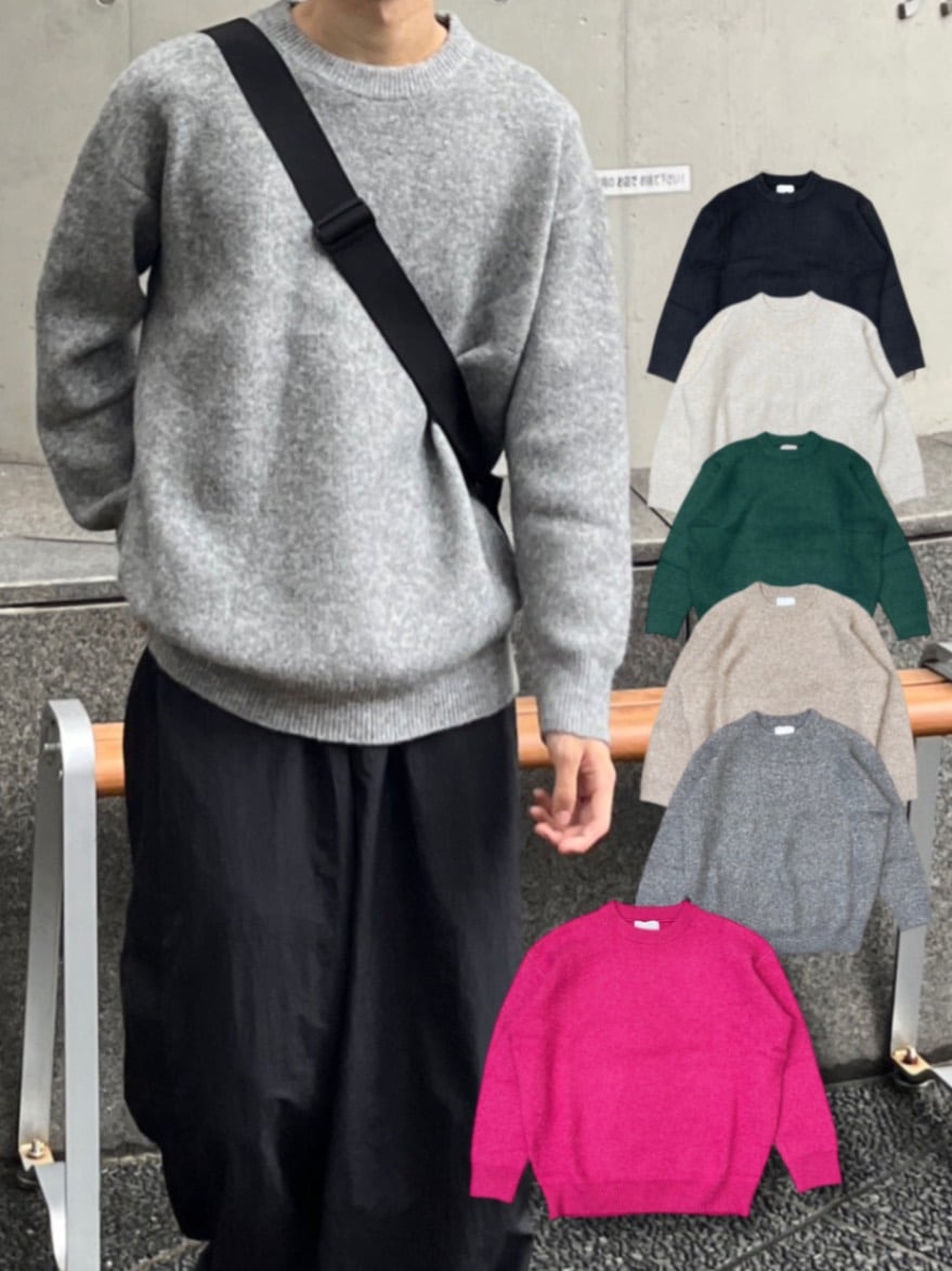 【Chikashitsu +】unisex 6color knit (6color) / 【チカシツプラス】ユニセックス6カラー長袖ニット