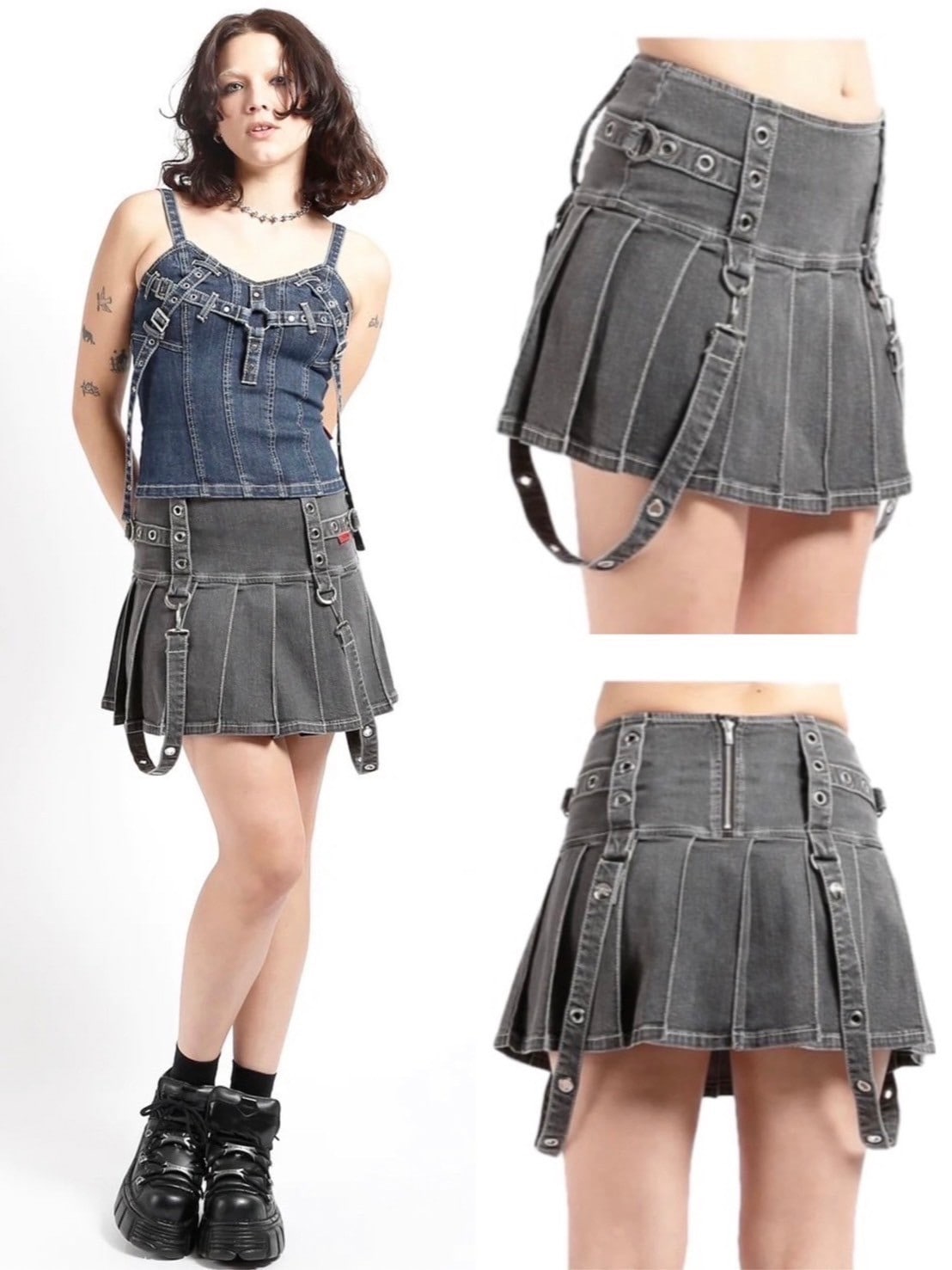 7/28再入荷【TRIPP nyc】PLEATED GROMMET SKIRT[WS4235] / 【トリップ
