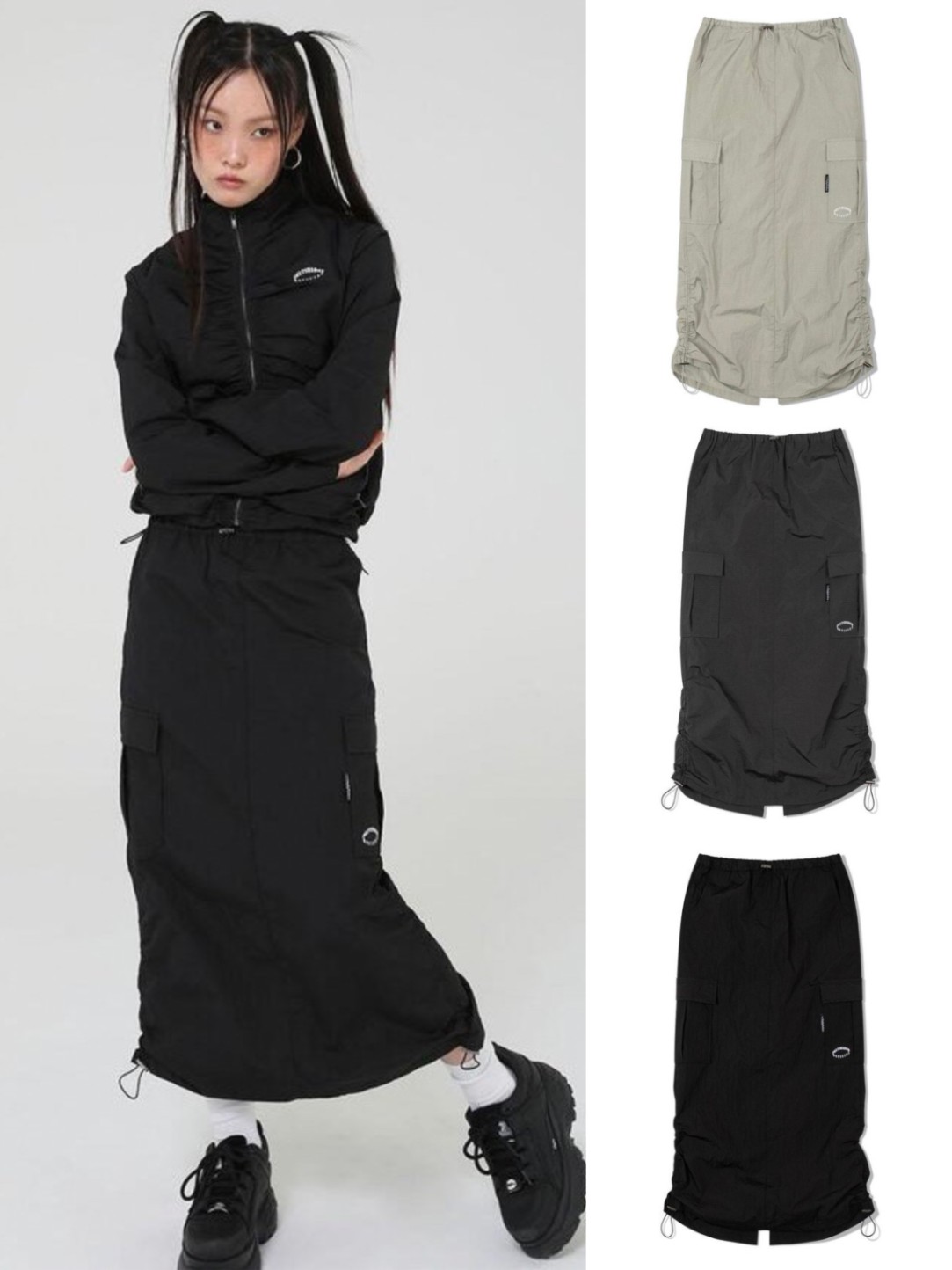 【Uglyshadow】OFFICIAL SHIRRING SKIRT