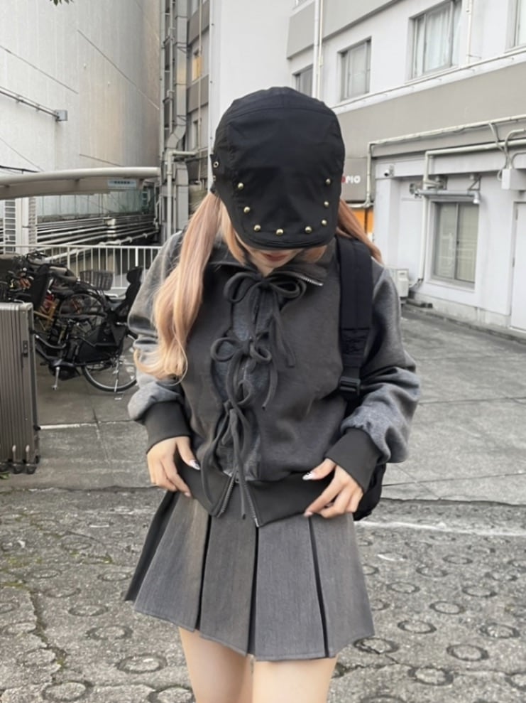 受注制【nmtc +】ribbon zip up jacket (2color) / 【エヌエムティー