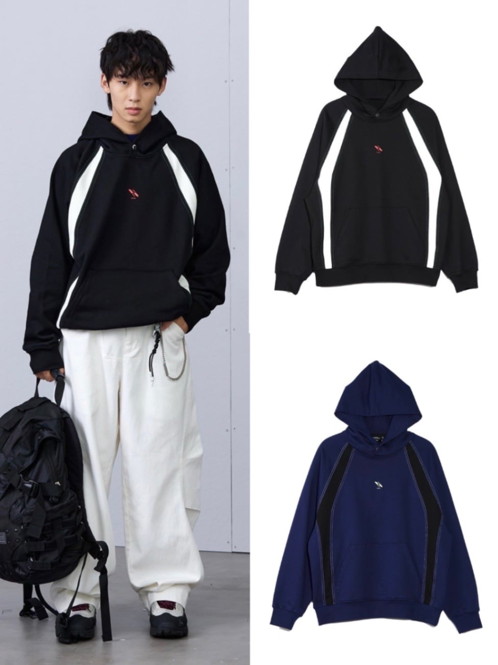 【ARCH by ROARINGWILD】STITCH PATCHWORK HOODIE