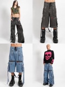 TRIPP NYC X-STRAP グレーカーゴパンツ 美品 7/27再入荷【TRIPP nyc】X-STRAP PANT[JM7144MB] / 【トリップ