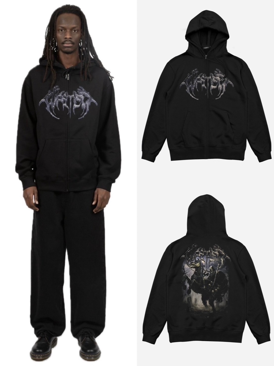 WASTED PARIS】HOODIE ZIP ASHES | OUR BRAND,WASTED PARIS