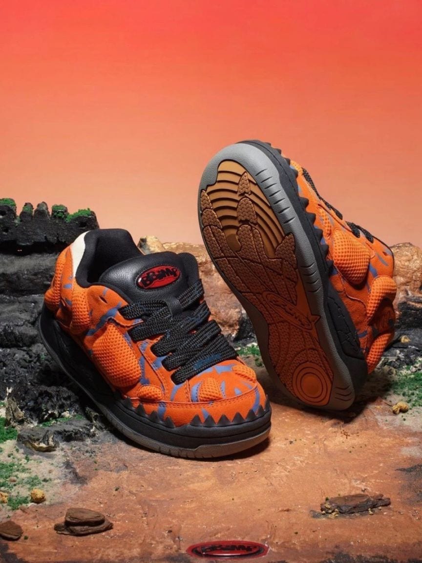 【BBiMP】Dino Fossil スニーカー Orange Halloween&Black 000000012065_oVilkew.jpg