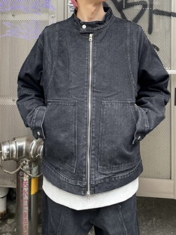 受注制【nmtc +】set up zip up denim jacket