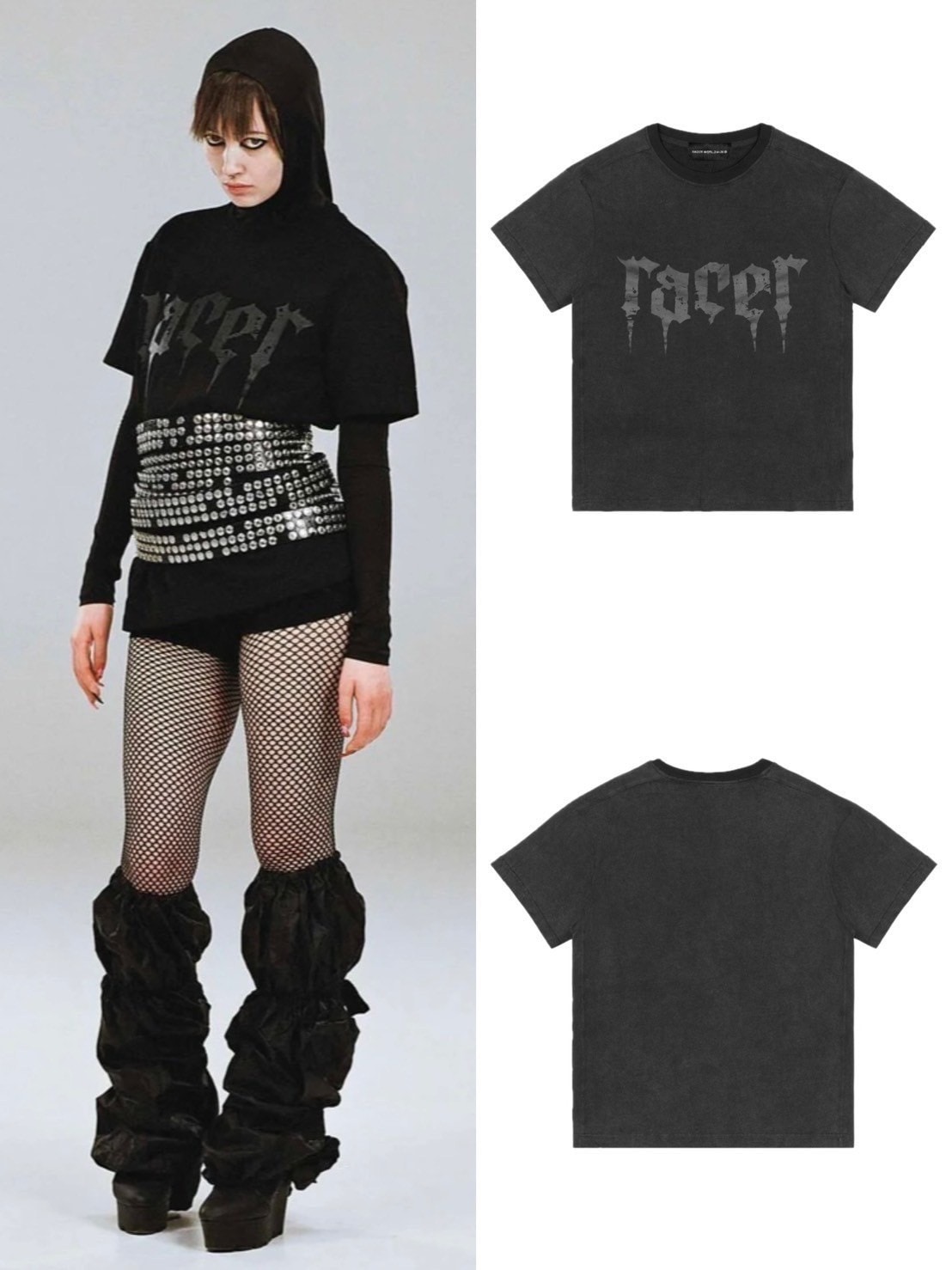 関税込【Racer Worldwide】Print Panel T-Shirt RACER WORLDWIDE】Print Panel T-Shirt | OUR BRAND,RACER