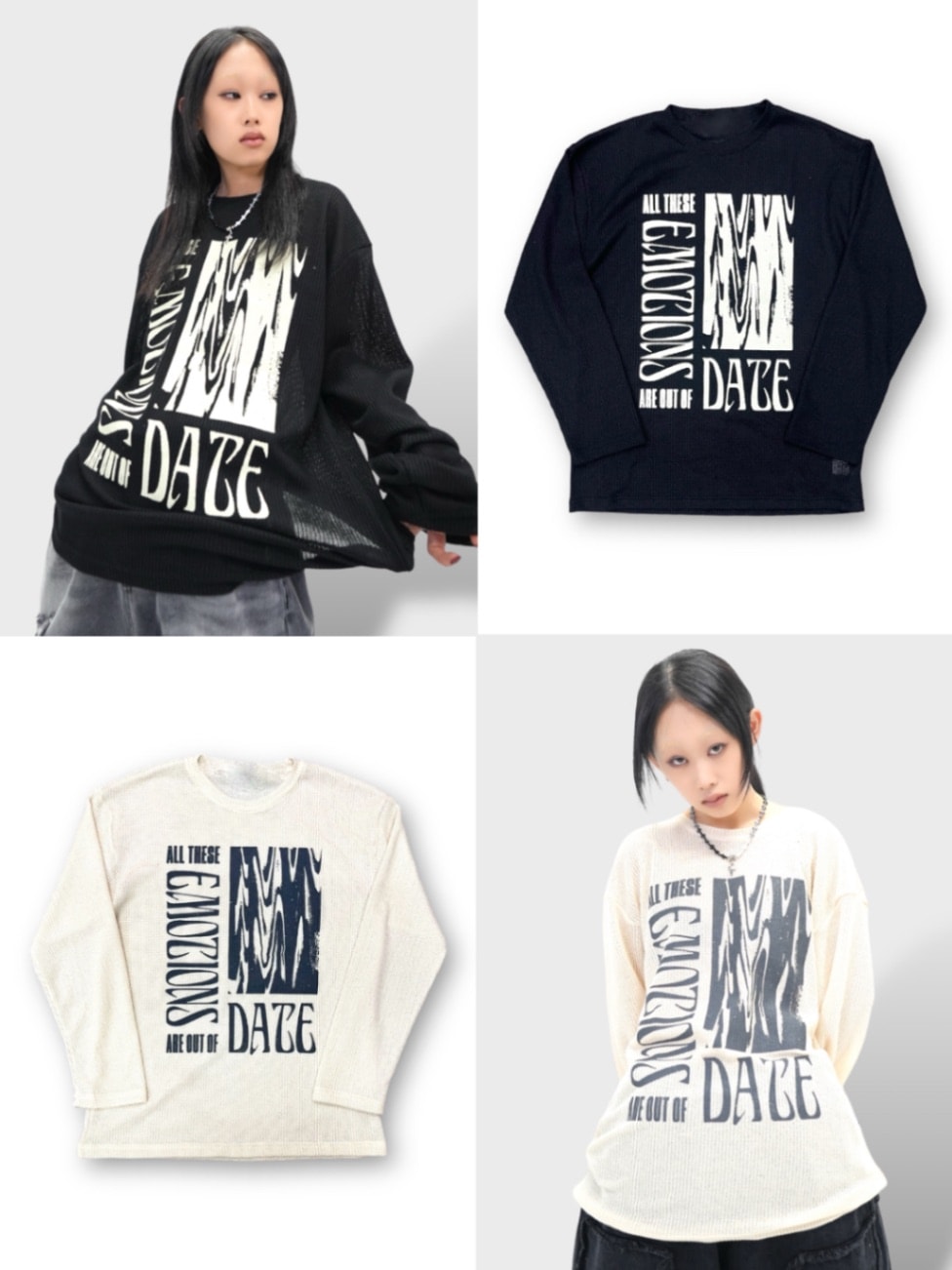 4/7 21:00発売受注制【Bizarre Maiden】vintage mesh long sleeve (2color)