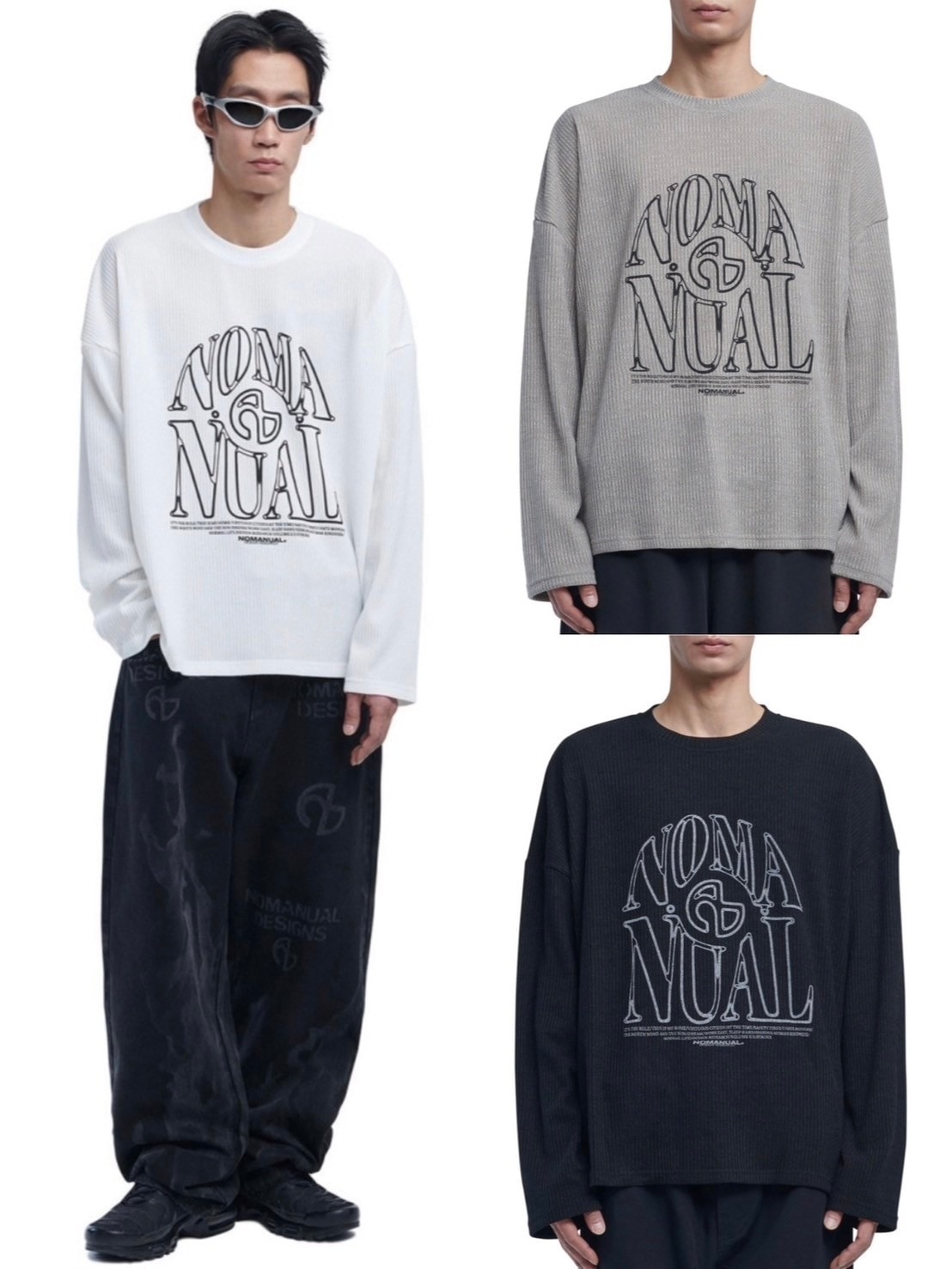 再入荷【NOMANUAL】S.N.A KNIT LONG SLEEVE