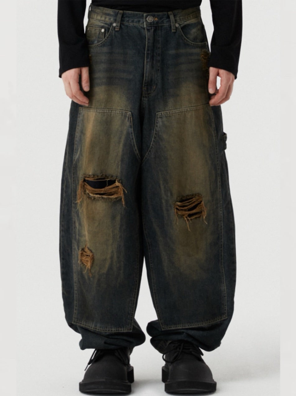 【DNSR】[JUANHOMMExDNSR] carpenter baggy denim pants