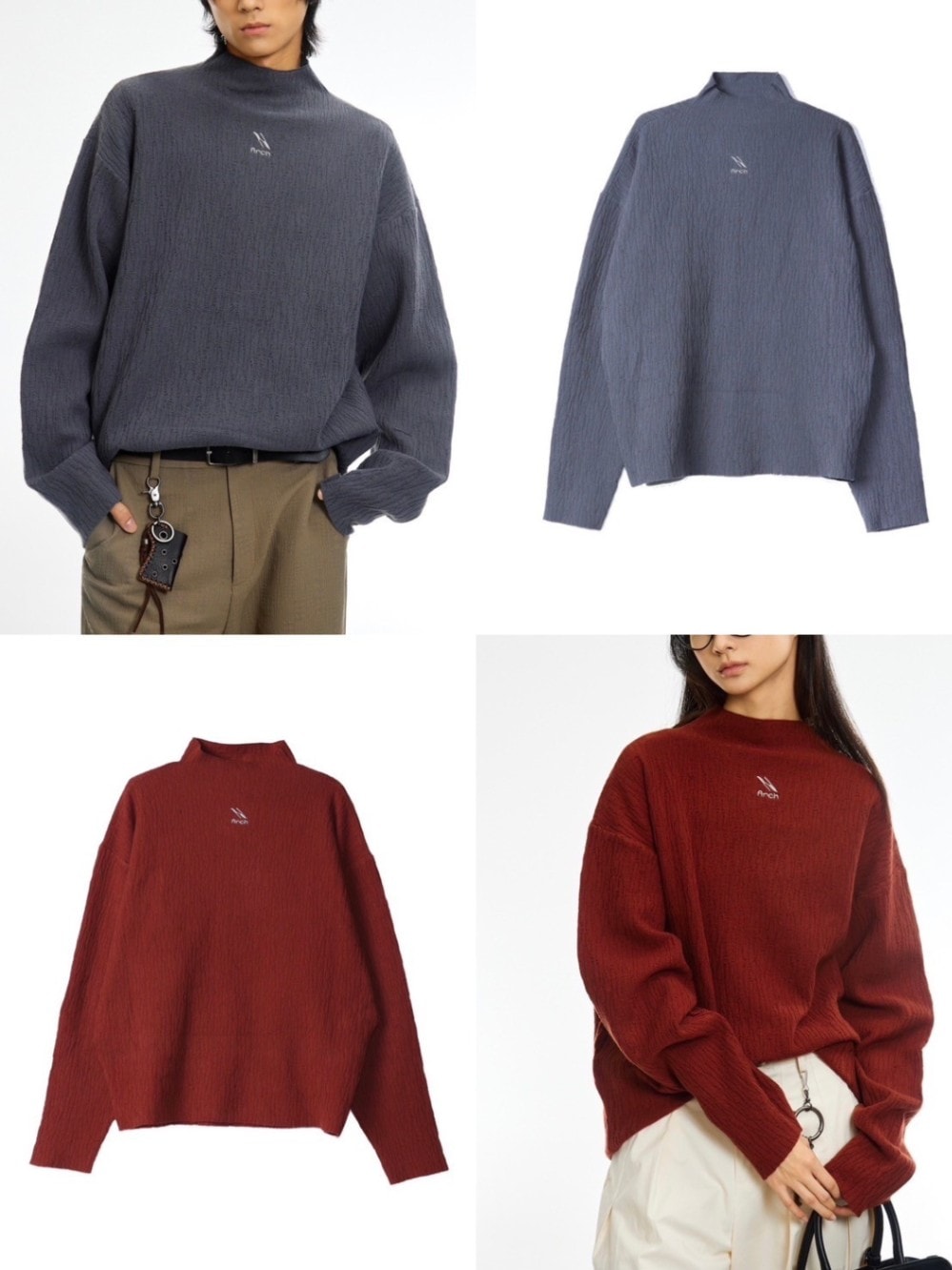 【ARCH by ROARINGWILD】TEXTURE TURTLENECK KNITWEAR