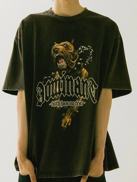 【DOMINANT】Vintage Washing  Bulldog Tee