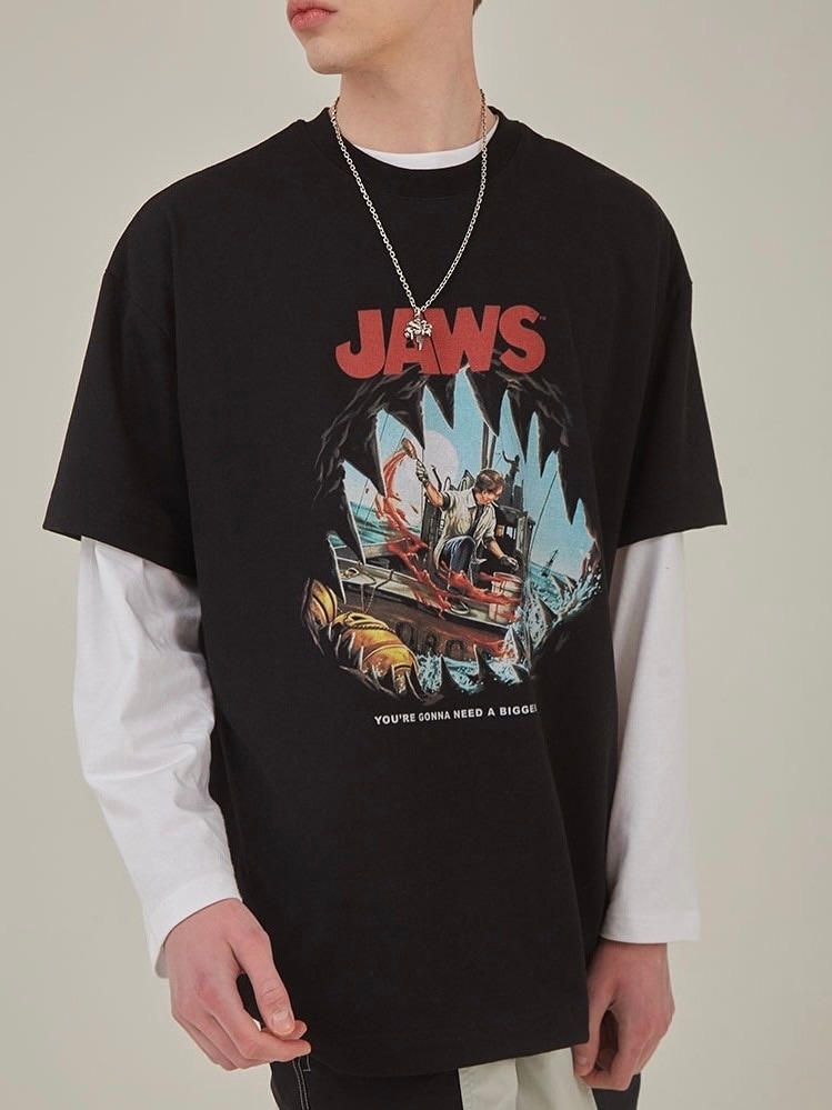 【DOMINANT】Unisex JAWS Overfit Printing T-Shirt