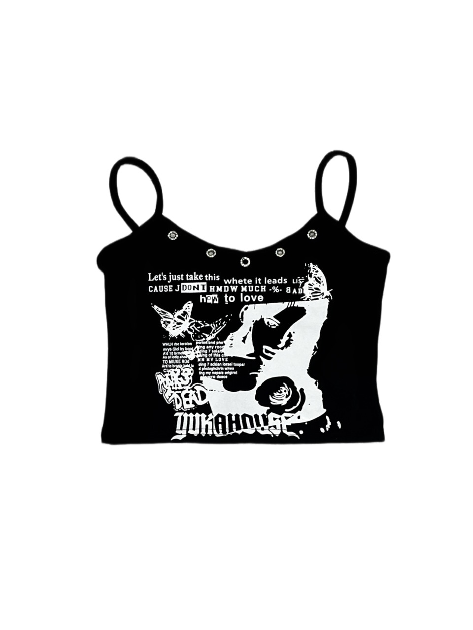 【XU DOG】eyelet print sleeveless (2color)