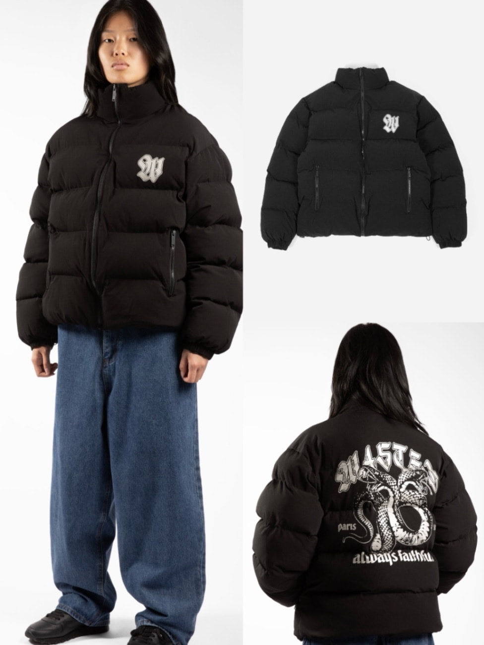 ジャケット・アウター WASTED YOUTH REVERSIBLE PADDED JACKET L WASTED PARIS】LETHAL NYLON PUFFER JACKET | OUR BRAND,WASTED