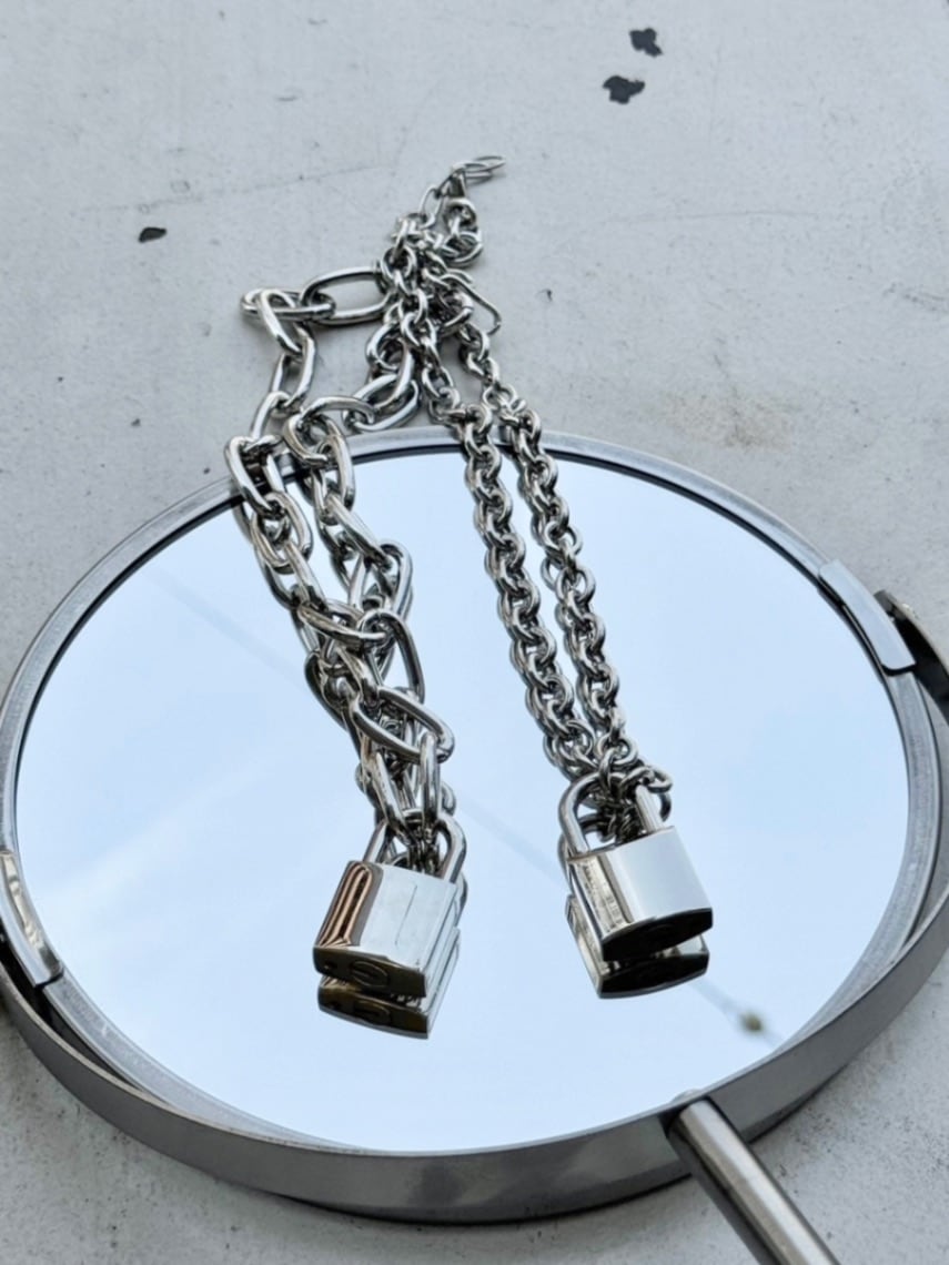 受注制【Chikashitsu +】padlock chain necklace