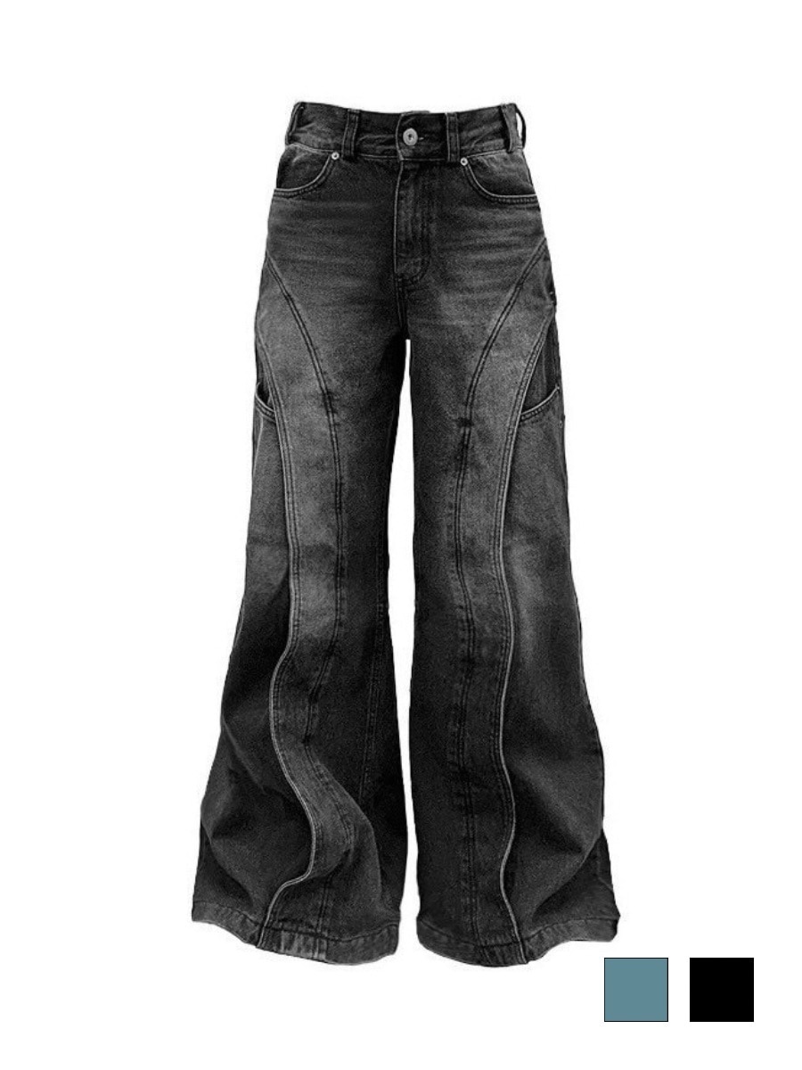 IFEELLUCKY】Wide flare placket pants / 【アイフィールラッキー