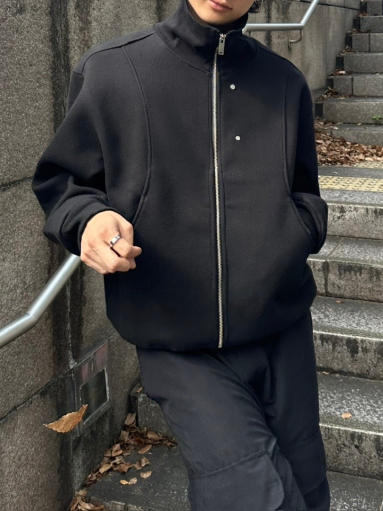 受注制【youll】high neck zip up sweat (2color)