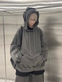 2/16再入荷【BLR BLUER】Raw-Edged Hoodie zip-up | OUR BRAND,BLR