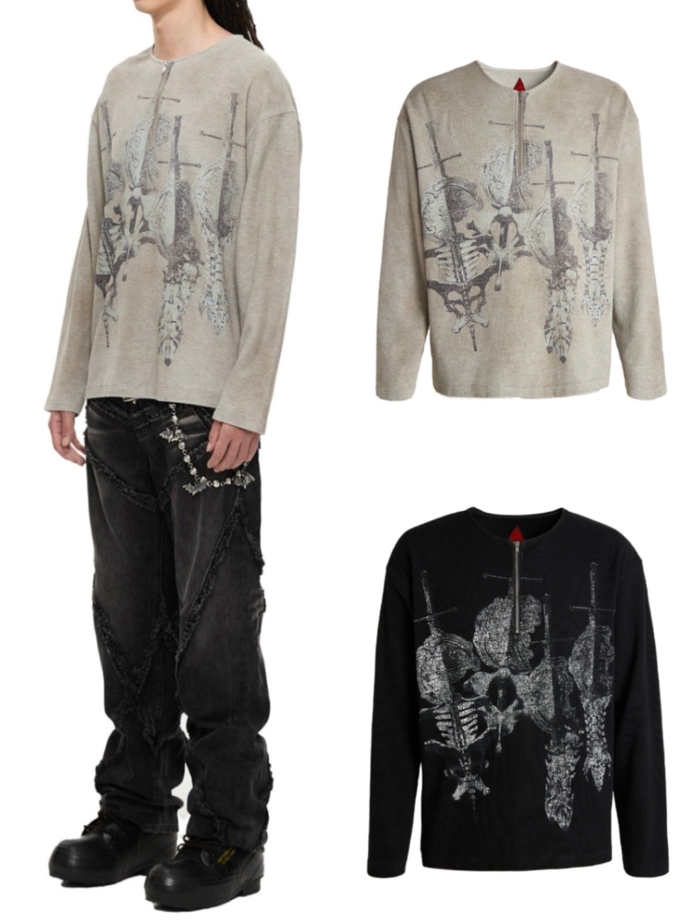 【The Boy Has No Patience】T-SHIRT The Boy Has No Patience】LUMINOUS DAWN RHINESTONE TEE / 【ザ