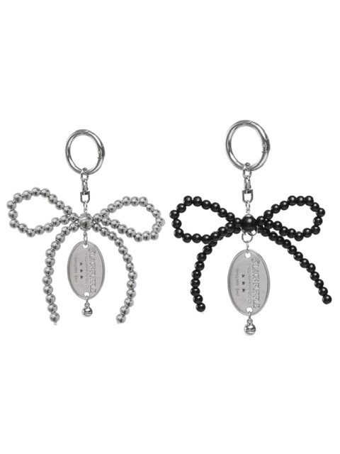 【BLACK PURPLE】Joy Ribbon Tie Keyring