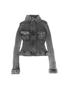 受注制【XU DOG】vintage pocket zip up jacket (2color)