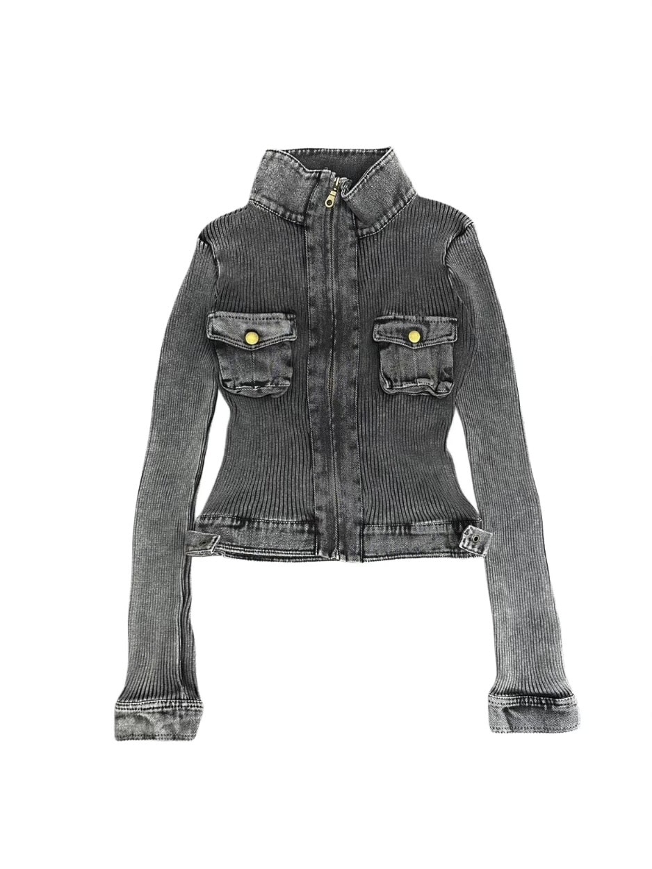受注制【XU DOG】vintage pocket zip up jacket (2color)