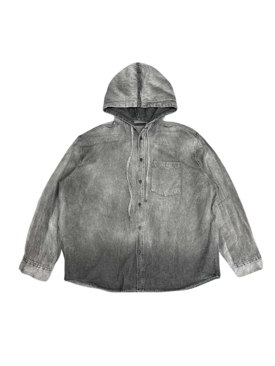 受注制【XU DOG】denim hood shirt