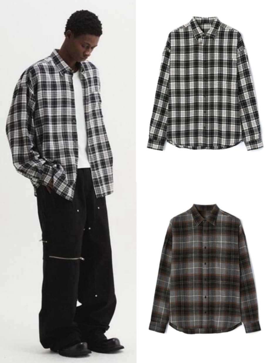 [DNSR] oversize flannel check shirts/追跡付 DNSR】Oversized flannel check shirt | OUR BRAND,DNSR