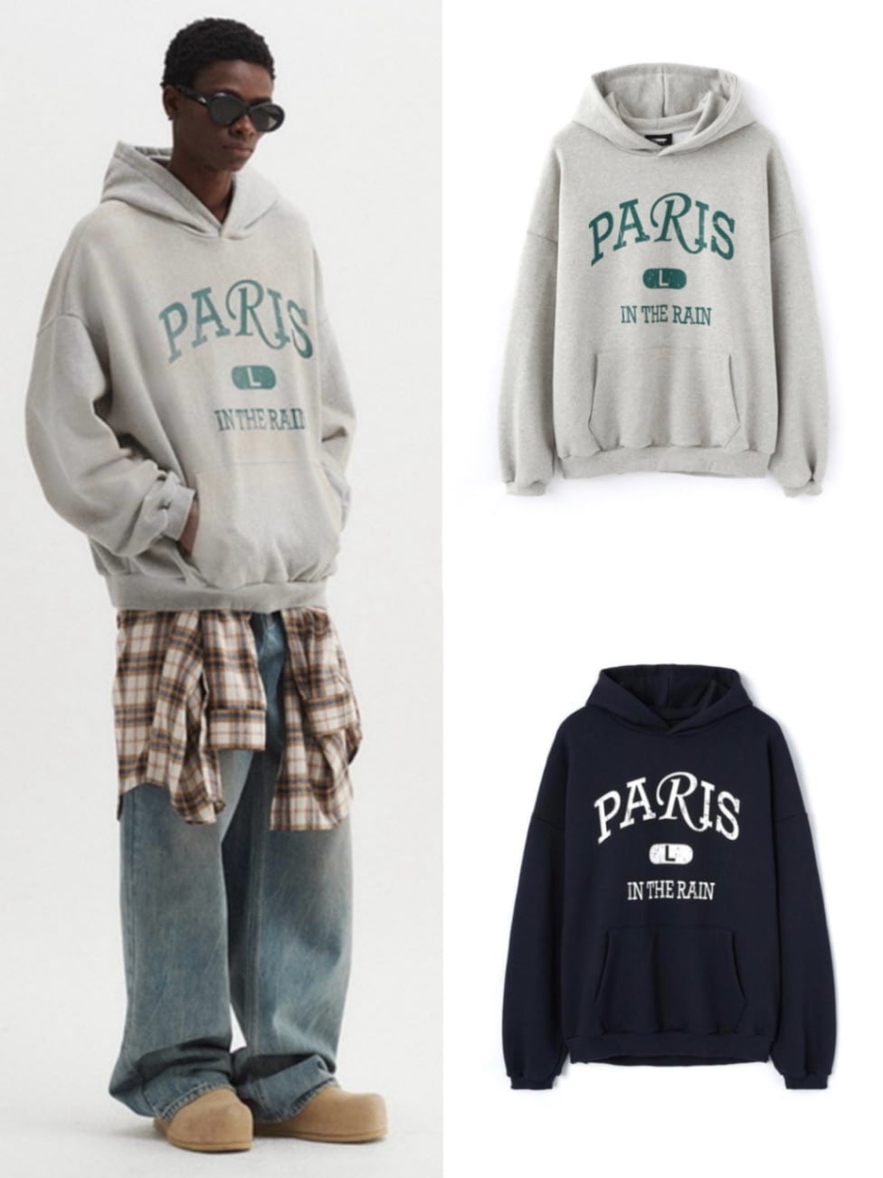◇DNSR◇ Oversized Paris hoodie gray DNSR】Oversized Paris Hoodie | OUR BRAND,DNSR | PRESSING WEB