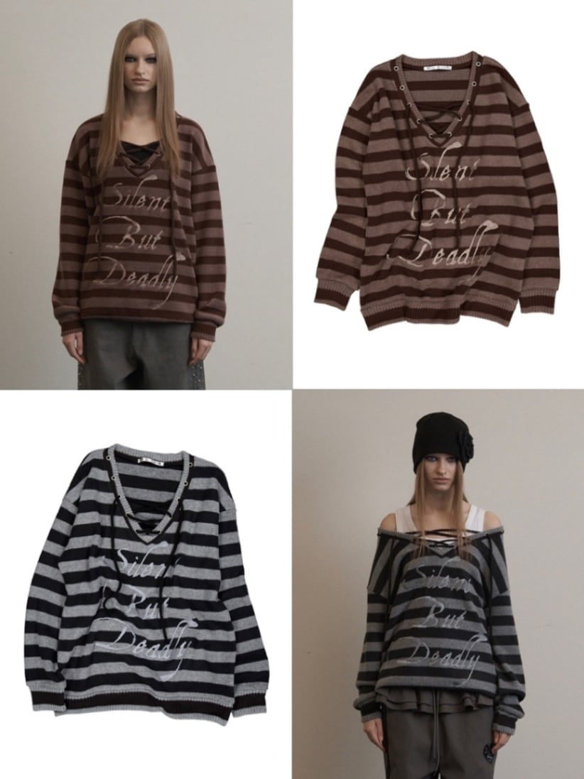 【SETUP-EXE】STRIPE V-NECK MTM