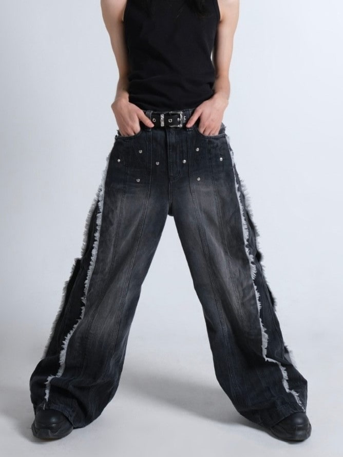 IFEELLUCKY】Wide flare stud pants / 【アイフィールラッキー】ワイド