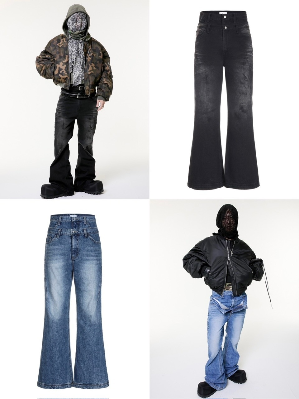 【ANOTHERYOUTH】double waist jeans