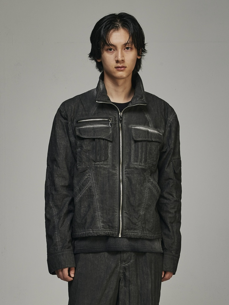 BLR BLUER】DYED MULTI-POCKET NYLON WORK JACKET | OUR BRAND,BLR