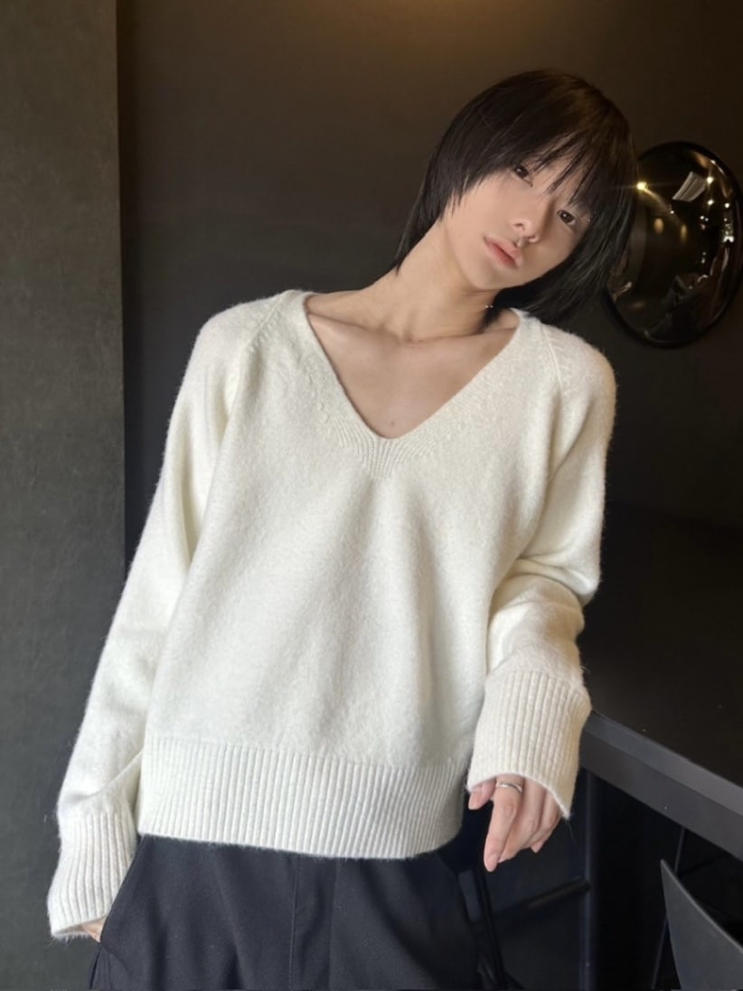 【LUV CODE】v neck knit (2color)