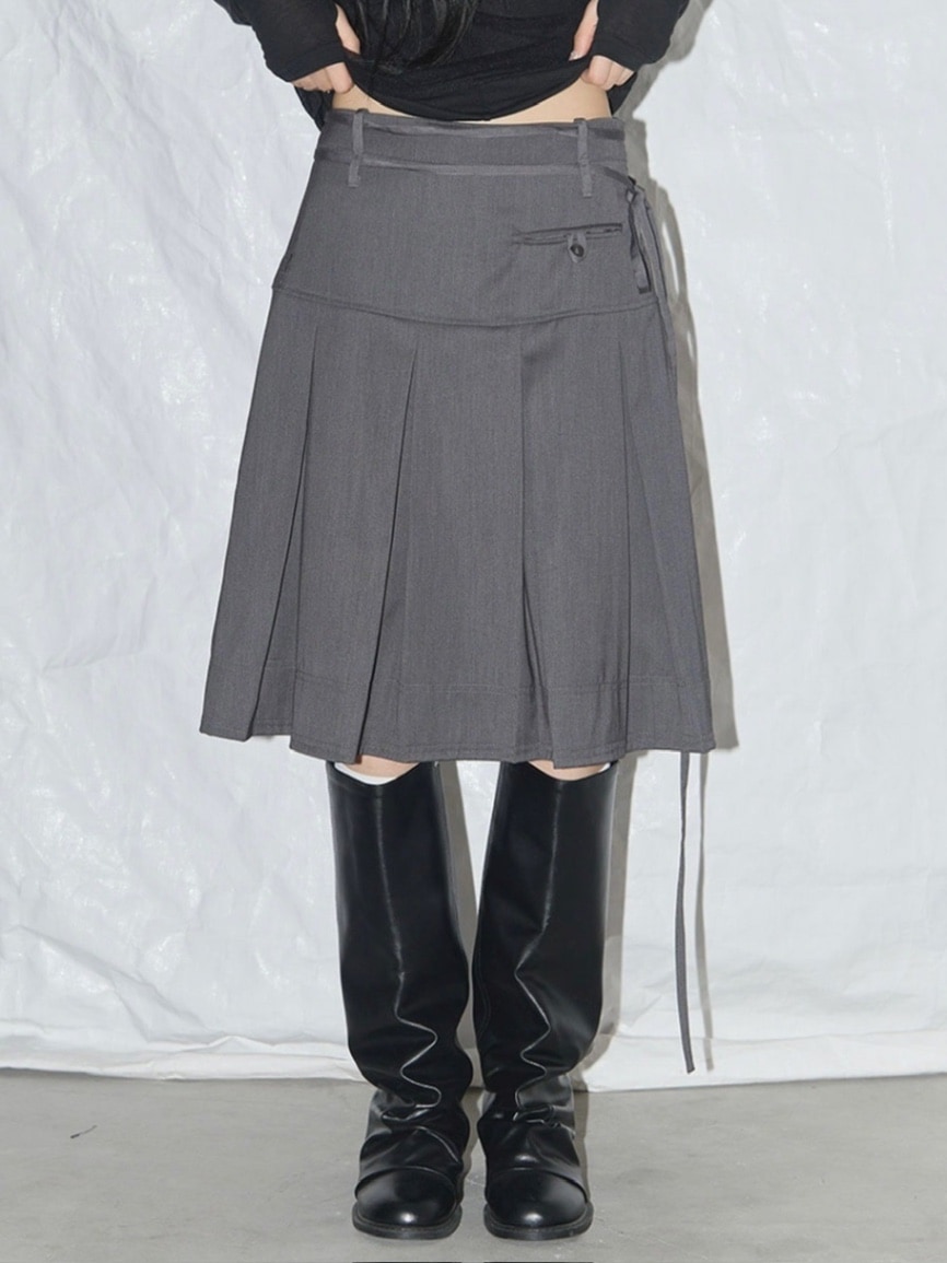 スカート NASTY FANCY CLUB FORMAL BUTTON PLEATS MIDI SKIRT 4BFT618 FANCY CLUB】FORMAL BUTTON PLEATS MIDI SKIRT | OUR BRAND