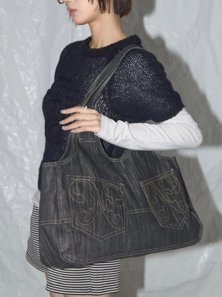 FANCY CLUB】BIG POCKET DENIM SHOULDER BAG / 【ファンシー