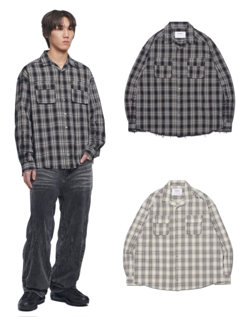 【NOMANUAL】SEERSUCKER CHECK SHIRTS