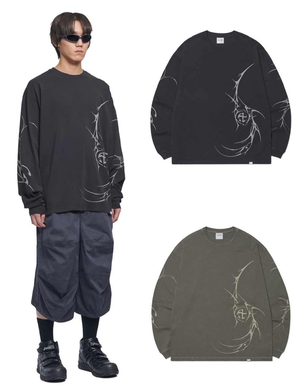 Tシャツ・カットソー NOMANUAL M.P GRAPHIC LONG SLEEVE TEE 5JH509 NOMANUAL】M.P GRAPHIC LONG SLEEVE TEE | OUR BRAND,NOMANUAL