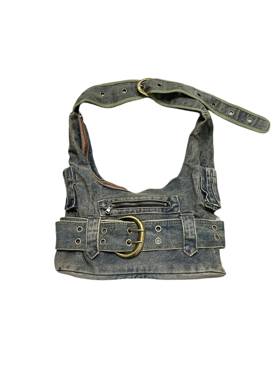 受注制【XU DOG】denim eyelet belt bag