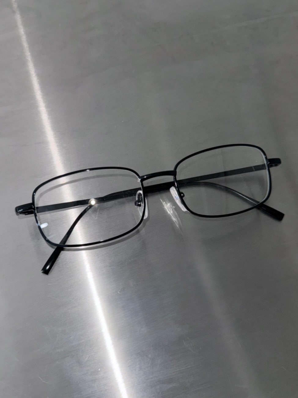 受注制【Nerd out XU】black frame square glasses