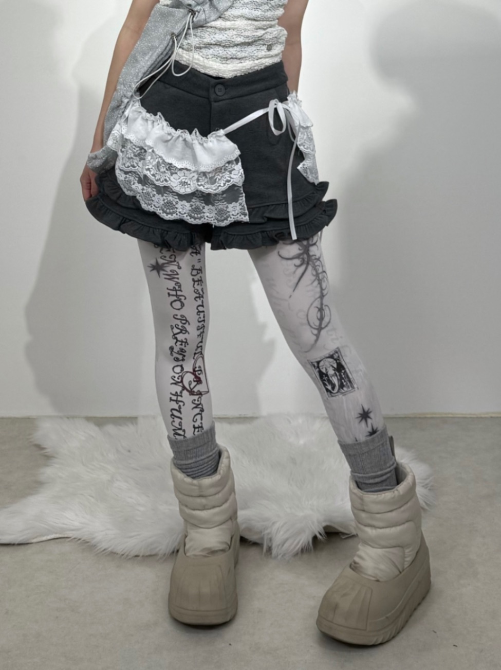 受注制【Nerd out XU】Gothic tribal stocking