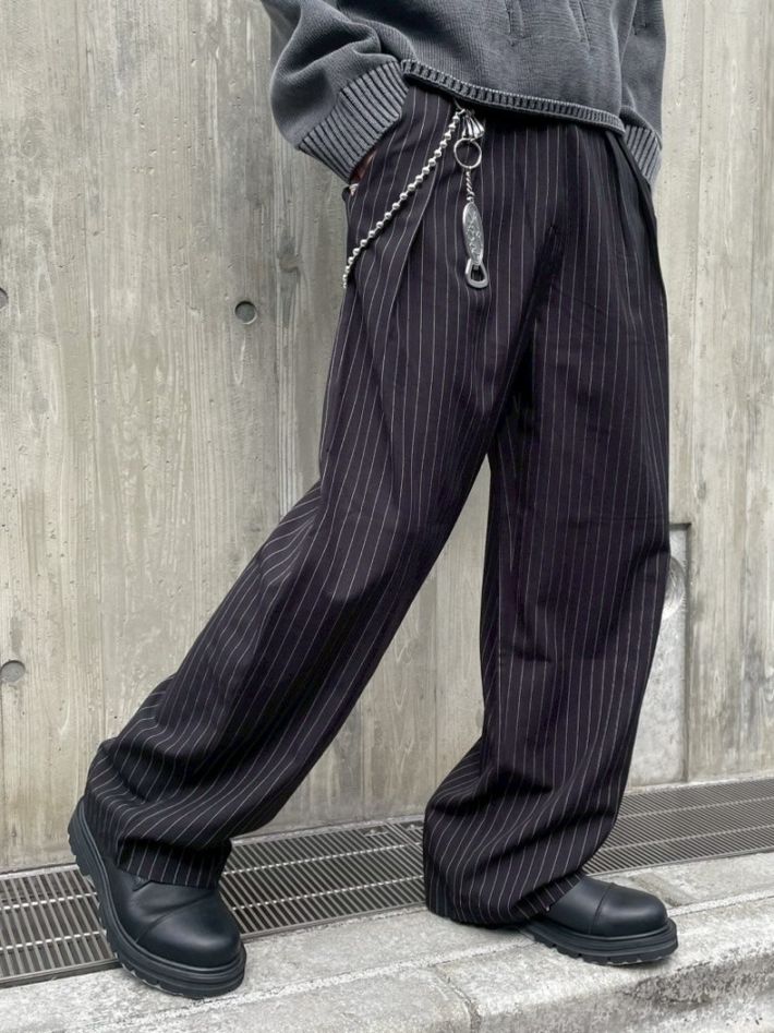 受注制【nmtc +】stripe slacks (2color)