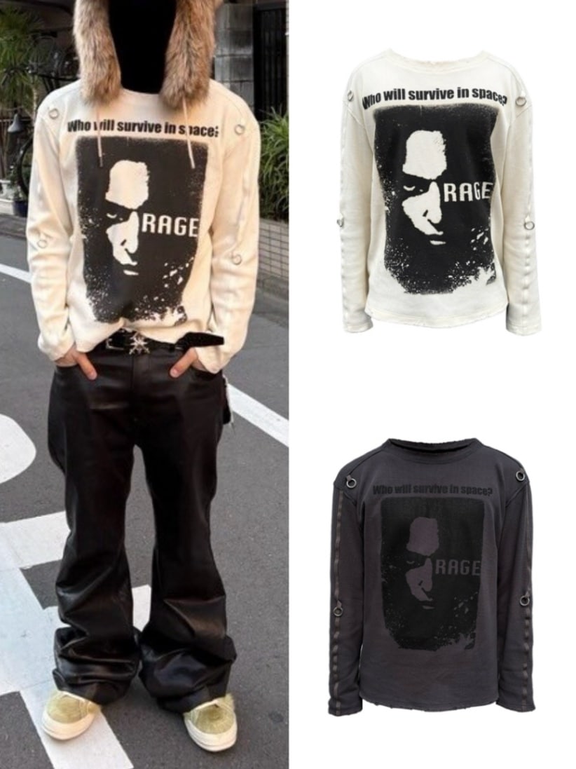 【BEBOF】O-RING GRAPHIC DAMAGE T-SHIRT